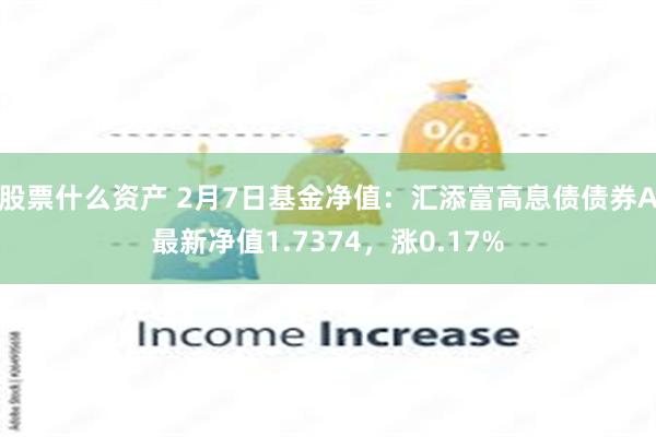 股票什么资产 2月7日基金净值：汇添富高息债债券A最新净值1.7374，涨0.17%