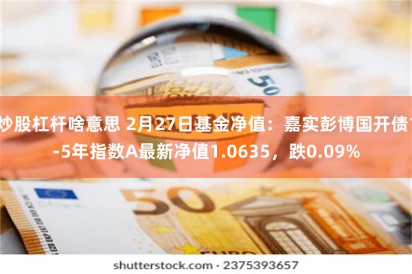 炒股杠杆啥意思 2月27日基金净值：嘉实彭博国开债1-5年指数A最新净值1.0635，跌0.09%